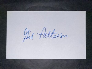 1977 YANKEES: Gil Patterson, SIGNED 3x5 (JS)