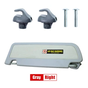 For Honda Civic 2.0L 1.8L 2006-2008 Light Gray Sun Visor W/Clip Passenger Side - Picture 1 of 9