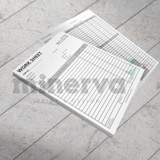 A5 GARAGE WORKSHOP REPAIR JOB CARDS - JOB SHEET - TIME CARD - WORKS CARD - WHITE