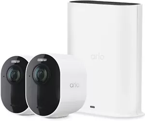 Arlo Ultra 2 Wire-Free Spotlight Security Cameras - 2 Kit, White 4K UHD - Picture 1 of 7