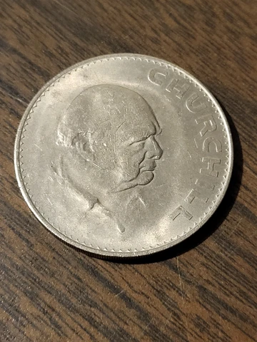 1965 Great Britain Crown - X-Fine Uncirculated Coin - Sir. Winston Churchill Cover