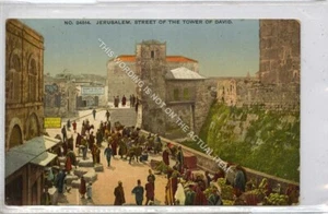 (Gb1721-477) Street of the Tower of David, Jerusalem, Israel c1910 VG - Picture 1 of 2