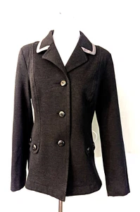CAbi sz S Blazer Jacket Crew Ponte Knit charcoal gray style 3030  Inv#4730 - Picture 1 of 4