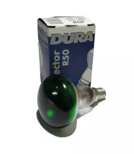 Bulb Duralamp Reflector R50 Green Color E14 40W Made IN E.C - Picture 1 of 1