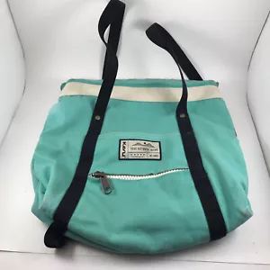 Kavu Green Cotton Canvas Backpack 12" x 12" Zipper closure Nylon lined - Picture 1 of 8