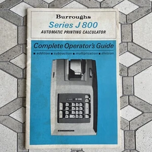 Burroughs Series J800 Complete Operators Guide Instruction Manual - Picture 1 of 6