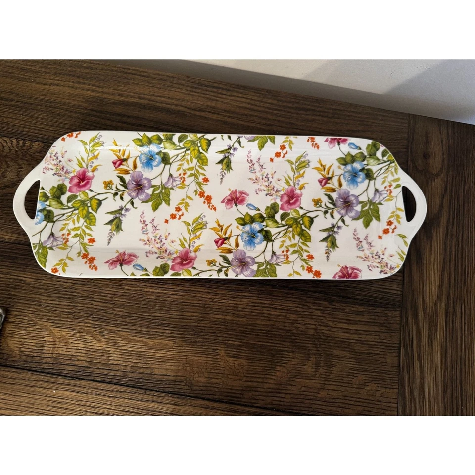 Gorgeous Nantucket Home floral tray; serving tray, dresser tray - Image 1 of 4