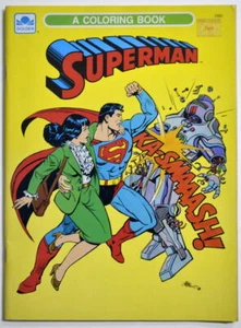 DC Comics SUPERMAN COLORING BOOK Golden Book 1989 Unused - Picture 1 of 2