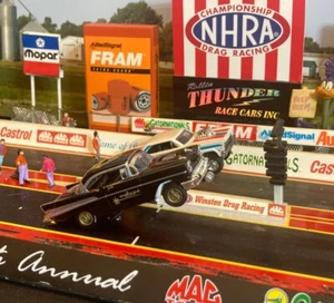1957 CHEVY BELAIR A/GAS BLOWN & INJECTED GASSER NHRA DRAG RACING LEGENDS LOOSE - Picture 1 of 9