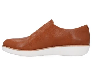 FitFlop Mujer Mocasines Sin Cordones Cuero Derby Caminar NUEVO Negro o Marrón - Imagen 1 de 17