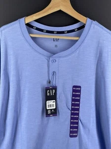GAP Men's Soft Short Sleeve T-shirt (Size XXL) w/ Tag, Slub Henley, MSRP $34.95 - Picture 1 of 8