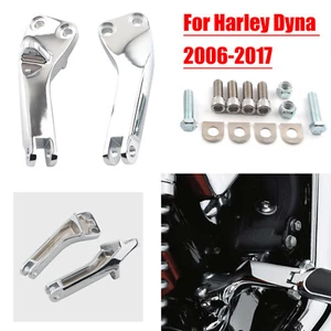 Chrome Rear Passenger Foot Peg Mount Bracket For Harley Dyna FXD FXDWG 2006-2017 - Picture 1 of 10