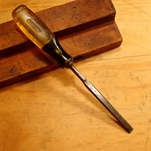 Vintage Stanley Bevelled Chisel or 9mm - Resin Handle ~ 3/8 - Picture 1 of 11