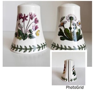 Portmeirion Botanic Garden Bell Salt & Pepper Shakers Daisy Cyclamen - Picture 1 of 10