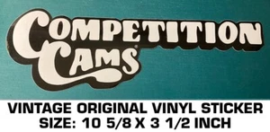 COMPETITION CAMS VINTAGE ORIGINAL VINYL DECAL STICKER NHRA DRAG RACING - SCCA - Picture 1 of 2