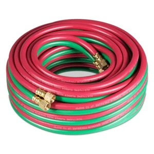50FTOxygen AcetyleneHose1/4 Inch B Fittings Twin Welding HoseOxy AcetyleneTorch - Picture 1 of 9
