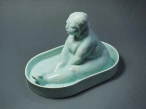 Art Studio Pottery Keramik Akt Frau in Tab Baden Skulptur Figur Handarbeit - Bild 1 von 12