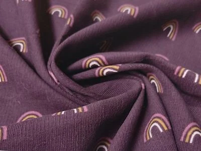 Babycord Corduroy Fabric Material Rainbow AUBERGINE - Image 1 of 2