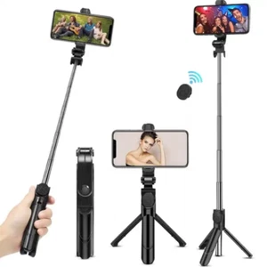 Remote Control Tripod Stand Selfie Stick Retractable Foldable With Bluetooth - Photo 1 sur 12