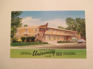 Kansas City Kansas Postkarte University Motel KS - Bild 1 von 2