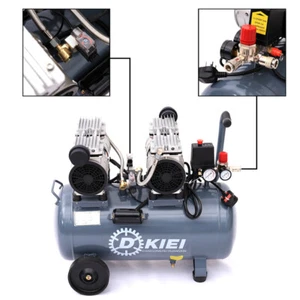 Wheels Compressor Oilless Silent Air Compressor 50 L 3.5HP Portable Direct Drive - Picture 1 of 9