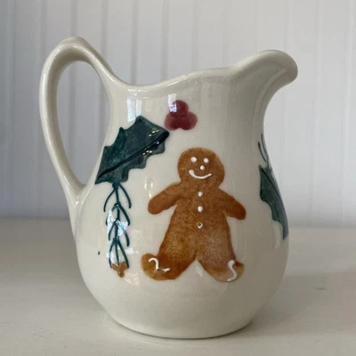 Hartstone Pottery PAN DE JENGIBRE 8 oz crema acebo bayas Navidad  Foto 1 de 4