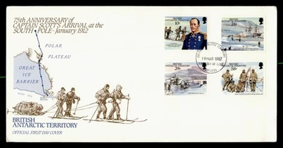 DR WHO 1987 TERRITORIO ANTÁRTICO BRITÁNICO FDC CAPT SCOTT ANIV COMBO ROTHER M61412 Foto 1 de 2