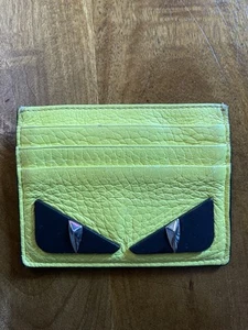 Fendi Card Holder Monster/bug Eye Yellow & Black - Imagen 1 de 7