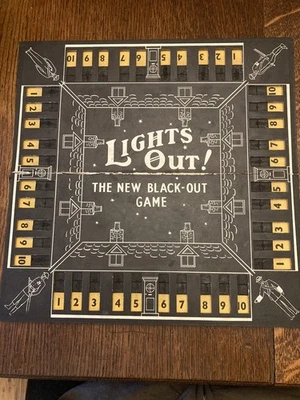 Vintage 1940's Lights Out! The New Black-Out Board Game John Jaques & Son Rare - Image 1 of 4