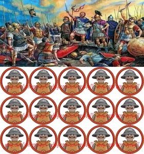 15PCS Europe Medieval Times Long Knife Militia 4cm Plastic Figure DIY Toy - Picture 1 of 2