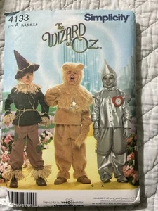 Simplicity Pattern 4133 Sz 3-8 Child The Wizard Of Oz Costume Cosplay Lion Uncut - Picture 1 of 2