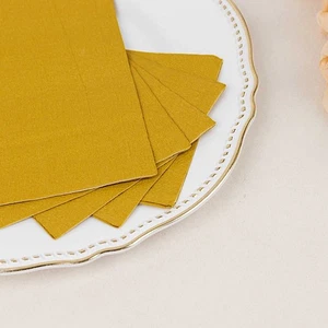 GOLD 50 Soft 2 Ply Dinner Cocktail Paper NAPKINS Party Events Home Decorations - Picture 1 of 8