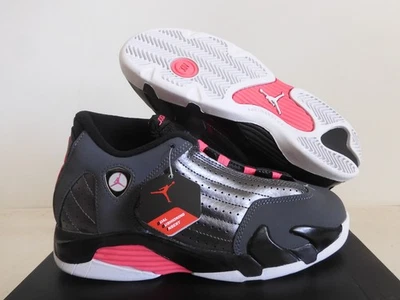Nike Air Jordan 14 Retro GP Metálico Gris Oscuro-Hiper Rosa Talla 3Y [654970-028] Foto 1 de 4