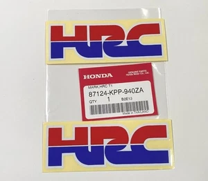 2 pc of Genuine Honda Mark HRC T1 Racing Stickers Decals - Picture 1 of 1