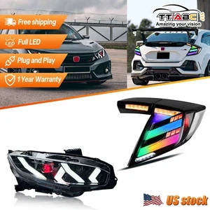 Faros + luces traseras LED con secuencia para Honda Civic Hatchback 2017-2021 - Imagen 1 de 24