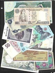 WORLD BANKNOTES LOT OF 10 (F+/UNC) FROM 1944-2011 (2) - Picture 1 of 3