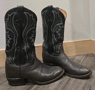 Botas de Vaquero Tony Lama Negras Para Hombre Talla 7 EEE Estilo Occidental/Trabajo #6713 Clásicas Foto 1 de 4