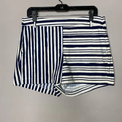Шорты женские Spanx размер L без застежек синие белые в полоску нейлоновые эластичные с карманами - Изображение 1 из 4