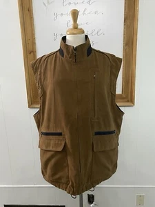 Cutter & Buck Reversible Vest Jacket Microfiber Suede Preston Quilted Men’s 2XL - Picture 1 of 8