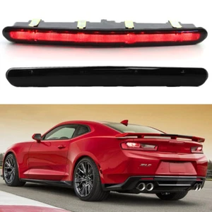 Para Chevy Camaro 2016-2022 Lente Ahumada Roja LED Tercera Luz de Freno con Flash Rápido - Imagen 1 de 7