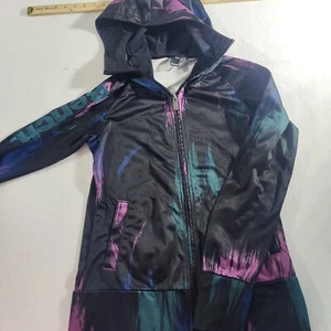 Bench Full Zip Activewear Jacket Hoodie w Thumbholes, Womens Small Black - Picture 1 of 7