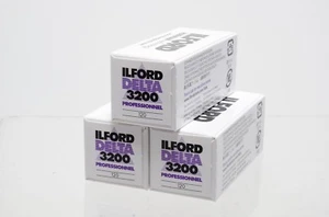 3 Packs of Ilford Delta Pro 3200 ASA Medium Format 120 Roll Film Black and White - Picture 1 of 1