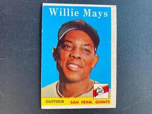 Willie Mays 1958 Topps Baseball Card #5 San Francisco Giants Poor T25