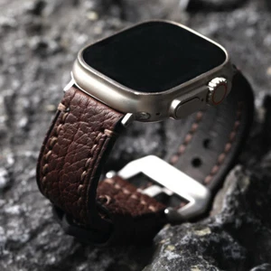 Genuine Leather Band Strap 42/44/45/49mm For Apple Watch Series 9 8 7 6 SE Ultra - Picture 1 of 19
