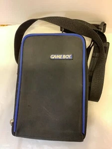 Nintendo Gameboy Carrying Case Adjustable Shoulder Strap Black/Blue With Tray - Picture 1 of 4
