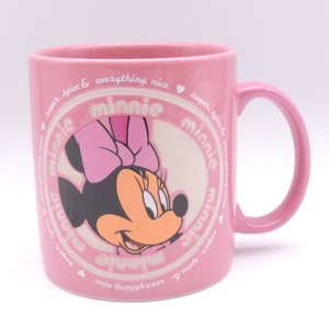 Pink Minnie Mouse Coffee Mug Cup Disney Parks Sugar, Spice & Everything Nice BIG - Picture 1 of 15