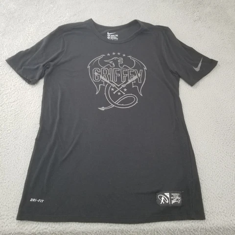Ken Griffey Jr Nike Swingman 24EVER Shirt Mens Medium Black Athletic Cut Dri Fit Cover
