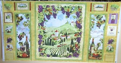 1件漂亮的乡村葡萄园棉织物绗缝/壁挂板  — 第 1/4 张图片