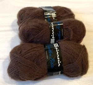 Spinnerin Frostlon Petite MOHAIR WOOL BLEND YARN 1 oz Balls Lot of 3 Brown 1308 - Picture 1 of 4
