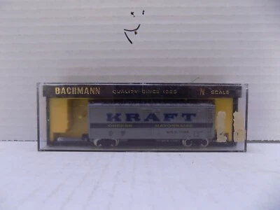 41' WOOD REEFER CAR  ,N SCALE, FOR  KRAFT CO. BY BACHMANN NOS - Image 1 of 2